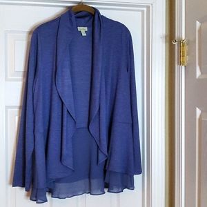 Logo lounge peplum jacket in blue